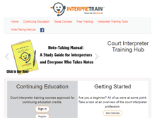 Tablet Screenshot of interpretrain.com